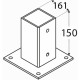 patka sloupku PSP 160 se čtvercovou základnou