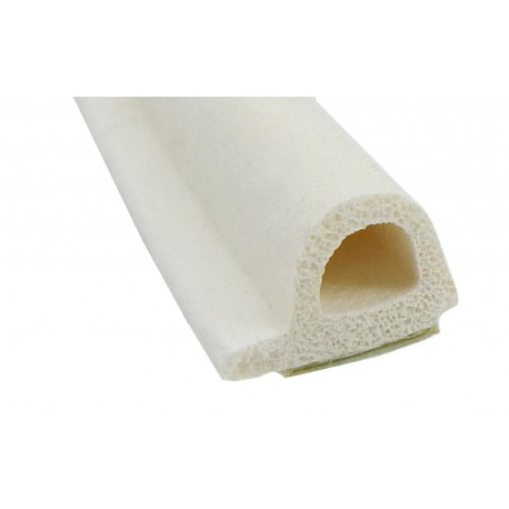 těsnění gumové samolepící P 9x5mm, 2x50m bílá