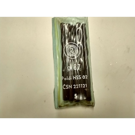 vrták do kovu 8,7mm HSS Poldi 5ks