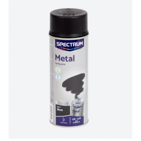 barva černá sprej 400 ml mat Metal