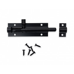 zástrč s kulatým jezdcem  75x25mm celohliníková, černá