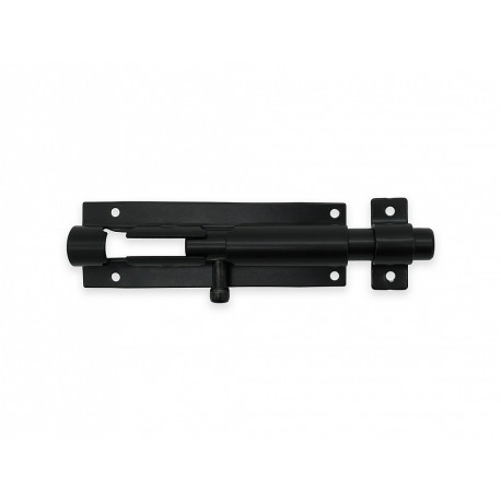 zástrč s kulatým jezdcem 150x49mm, černá uzamykatelná