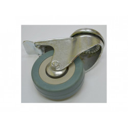 kolečko otočné s brzdou s otvorem pro šroub M10, 50x16mm šedé