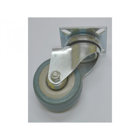 kolečko otočné s plotnou, 50x16mm šedé