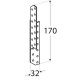 krokvová spojka LK2, 32x170 pravá