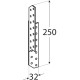 krokvová spojka LK6, 32x250 pravá