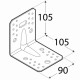 úhelník s prolisem KP21, 105x105x90x2,5mm