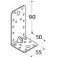 úhelník s prolisem KP3, 90x50x55x2,5mm