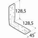 úhelník s prolisem KP9, 128,5x128,5x45x2,5mm