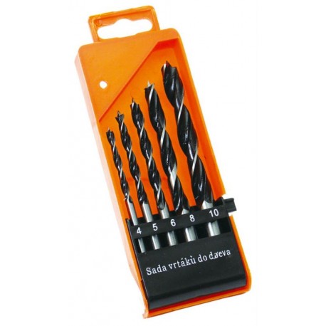 vrtáky do dřeva 5ks (plastový obal)