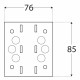 spojka plochá SDLPA 1, 76x85x2,5mm