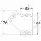 spojka plochá SDLPF 1, 155x176x85x2,5mm L