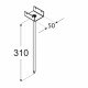 podpěrka střešních latí PD 310/50, 50x55x310x1,5mm, spojka