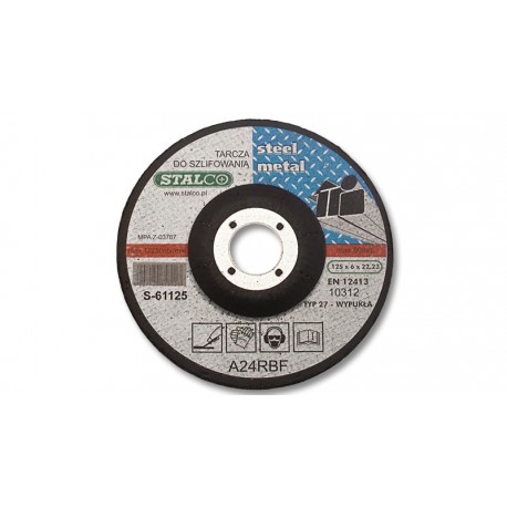 kotouč na kov brusný 125/6,0mm STALCO