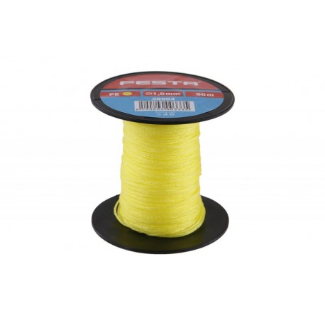 provázek stavební pletený 50m/ 1mm žlutý FESTA