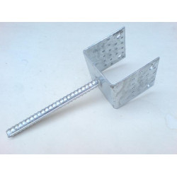 patka sloupku do betonu U 140x120, široká, žárový zinekk
