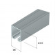 SALU S100, lišta hliníková k posuvnému kování